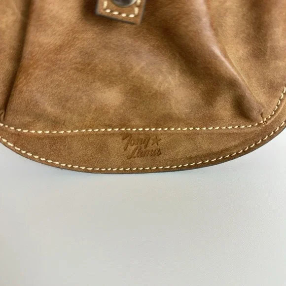 Tony Lama Woven Accent Colorful SaddleBag Leather Southwestern Crossbody Purse - Picture 12 of 12